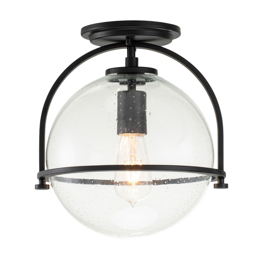 Quintiesse - Lámpara de techo SOMERSET 1xE27/60W/230V, diámetro 28,2 cm, negra