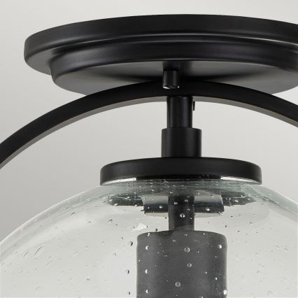 Quintiesse - Lámpara de techo SOMERSET 1xE27/60W/230V, diámetro 28,2 cm, negra