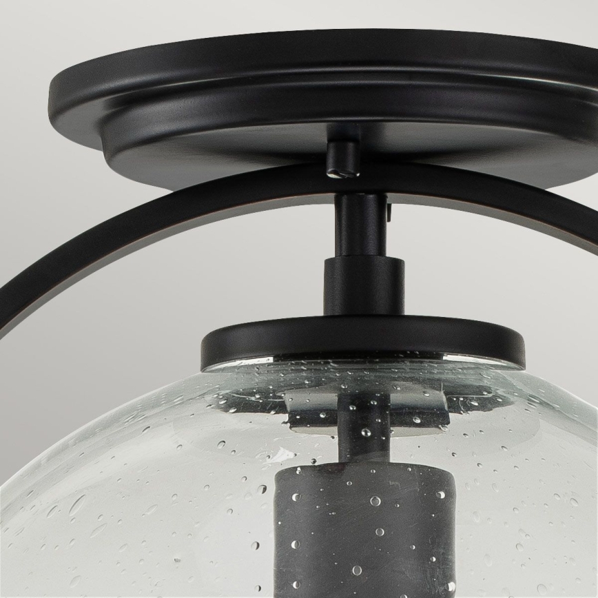 Quintiesse - Lámpara de techo SOMERSET 1xE27/60W/230V, diámetro 28,2 cm, negra
