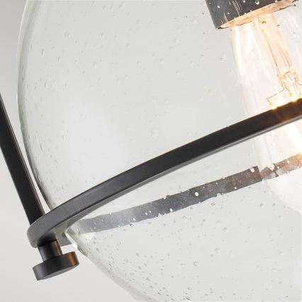 Quintiesse - Lámpara de techo SOMERSET 1xE27/60W/230V, diámetro 28,2 cm, negra