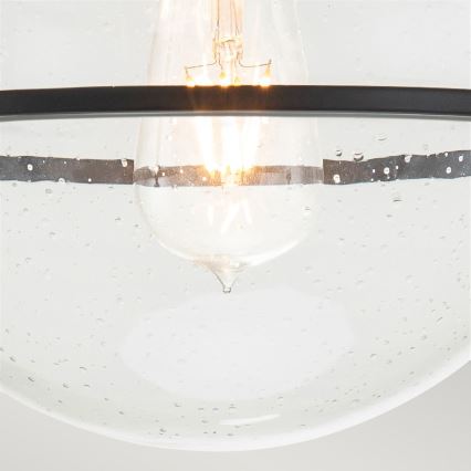 Quintiesse - Lámpara de techo SOMERSET 1xE27/60W/230V, diámetro 28,2 cm, negra