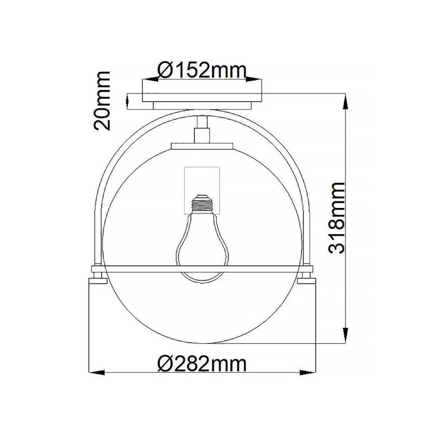 Quintiesse - Lámpara de techo SOMERSET 1xE27/60W/230V Ø 28,2 cm cromo mate