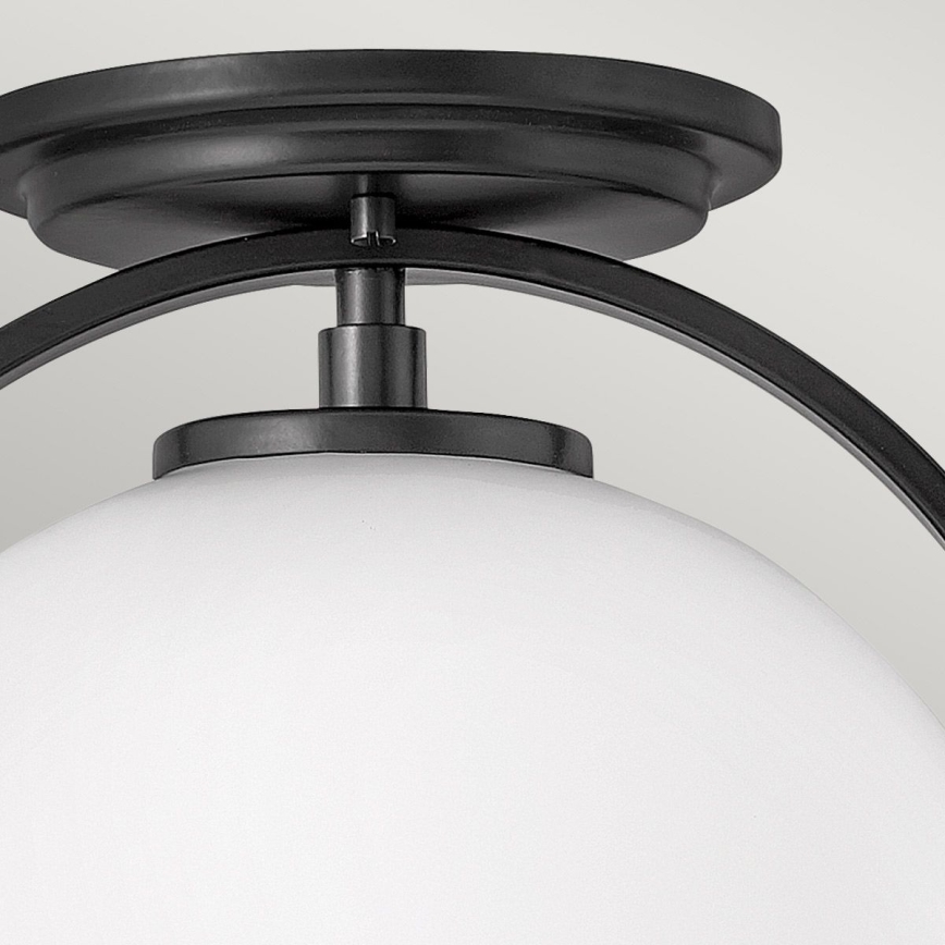 Quintiesse - Lámpara de techo SOMERSET 1xE27/60W/230V Ø 28,2 cm negra
