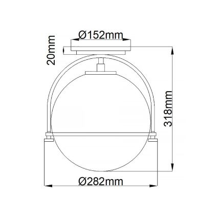 Quintiesse - Lámpara de techo SOMERSET 1xE27/60W/230V Ø 28,2 cm negra
