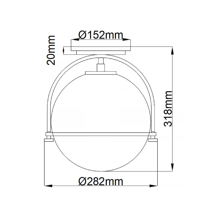 Quintiesse - Lámpara de techo SOMERSET 1xE27/60W/230V Ø 28,2 cm cromo mate