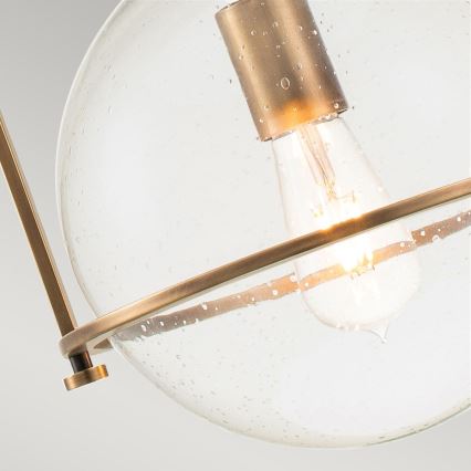Quintiesse - Lámpara de suspensión con varilla SOMERSET 1xE27/60W/230V Ø 28,9 cm bronce