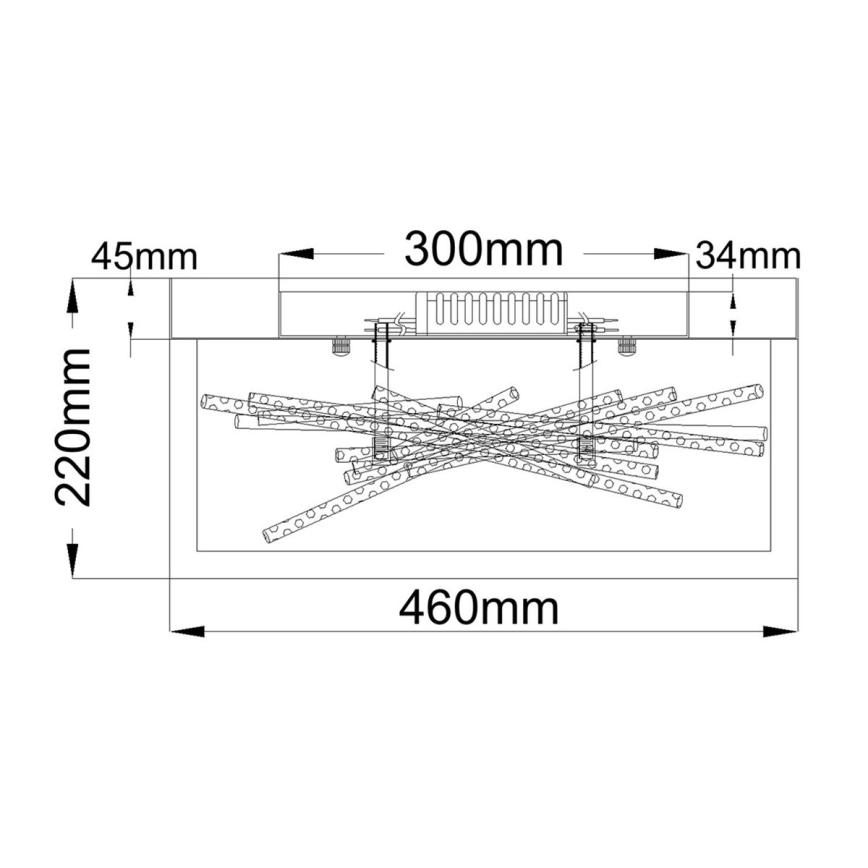 Quintiesse - Lámpara de techo LED STYX LED/8W/230V negro/dorado