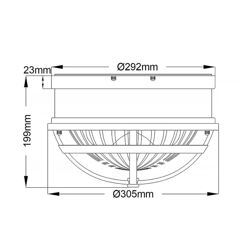 Quintiesse - Lámpara de techo TOLLIS 2xE27/40W/230V Ø 30,5 cm dorada