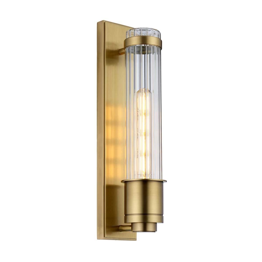 Quintiesse - Aplique de pared para baño WELLINGTON 1xE27/60W/230V IP44 dorado