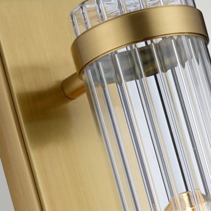 Quintiesse - Aplique de pared para baño WELLINGTON 1xE27/60W/230V IP44 dorado
