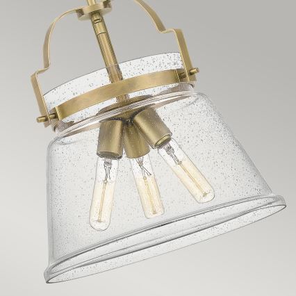 Quintiesse - Lámpara colgante con varilla WIMBERLEY 3xE27/60W/230V Ø 35,6 cm dorada