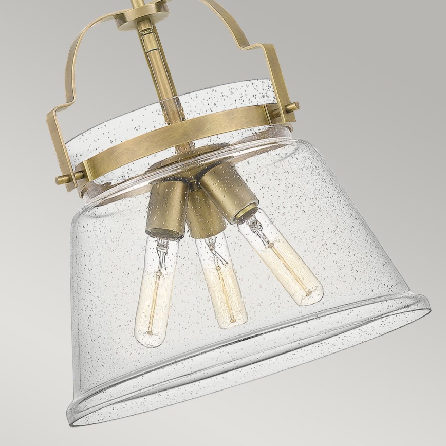 Quintiesse - Lámpara colgante con varilla WIMBERLEY 3xE27/60W/230V Ø 35,6 cm dorada