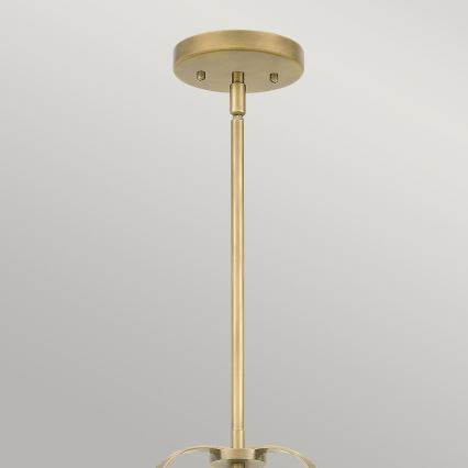 Quintiesse - Lámpara colgante con varilla WIMBERLEY 3xE27/60W/230V Ø 35,6 cm dorada