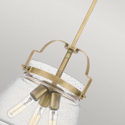 Quintiesse - Lámpara colgante con varilla WIMBERLEY 3xE27/60W/230V Ø 35,6 cm dorada