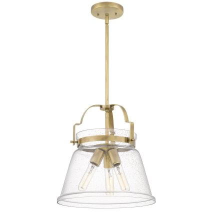 Quintiesse - Lámpara colgante con varilla WIMBERLEY 3xE27/60W/230V Ø 35,6 cm dorada
