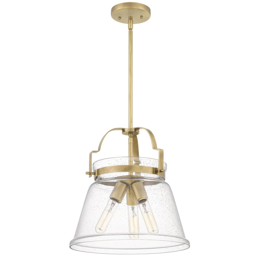 Quintiesse - Lámpara colgante con varilla WIMBERLEY 3xE27/60W/230V Ø 35,6 cm dorada