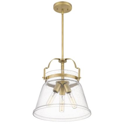 Quintiesse - Lámpara colgante con varilla WIMBERLEY 3xE27/60W/230V Ø 35,6 cm dorada