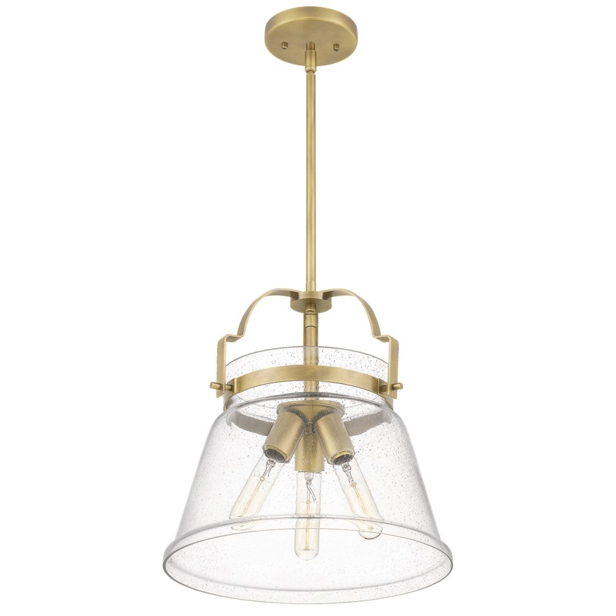 Quintiesse - Lámpara colgante con varilla WIMBERLEY 3xE27/60W/230V Ø 35,6 cm dorada