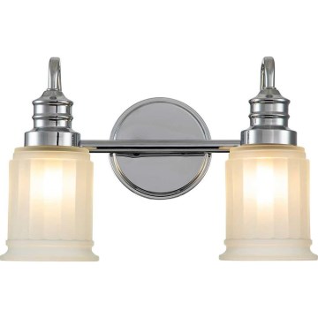 Quoizel - Aplique de pared LED para baño SWELL 2xG9/3W/230V IP44, acabado cromado brillante