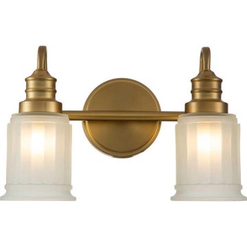 Quoizel - Aplique de pared LED para baño SWELL 2xG9/3W/230V IP44 dorado