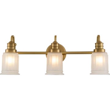 Quoizel - Aplique de pared LED para baño SWELL 3xG9/3W/230V IP44 dorado