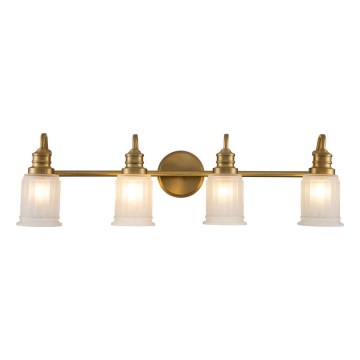 Quoizel - aplique mural LED para baño SWELL 4xG9/3W/230V IP44 dorado