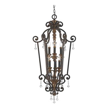 Quoizel - Lámpara de araña colgante MARQUETTE con cadena 6xE14/60W/230V acabado bronce