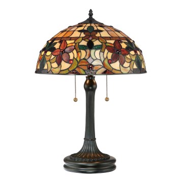 Quoizel - Lámpara de mesa Tiffany KAMI 2xE27/60W/230V
