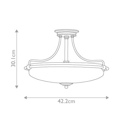 Quoizel - Lámpara de techo GRIFFIN 3xE27/100W/230V