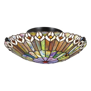 Quoizel - Lámpara de techo Tiffany WATKINS 2xE27/60W/230V Ø 42 cm