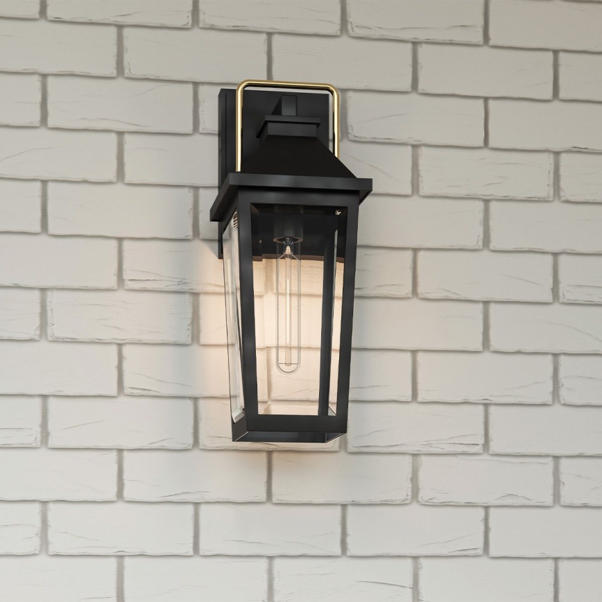 Quoizel - Lámpara de pared para exterior BUCKLEY M 1xE27/40W/230V IP44 negro