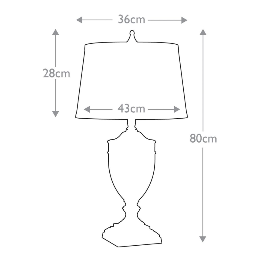 Quoizel - Lámpara de mesa DENNISON 1xE27/60W/230V cromo brillante