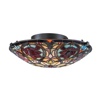 Quoizel - Lámpara de techo Tiffany LARISSA 2xE27/40W/230V Ø 41,2 cm