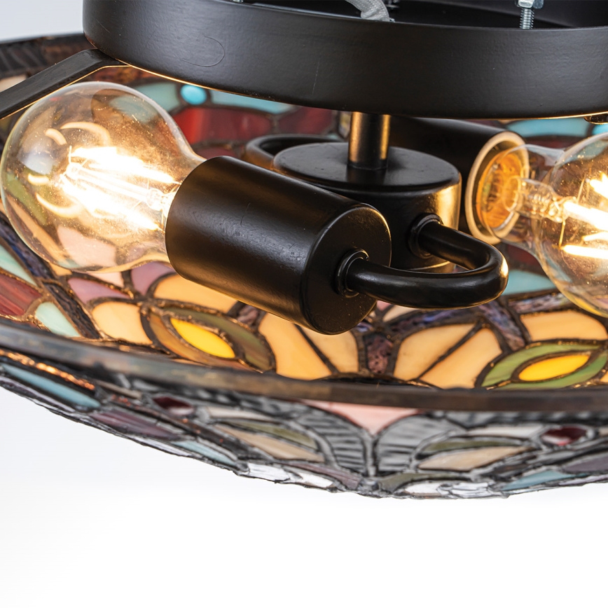 Quoizel - Lámpara de techo Tiffany LARISSA 2xE27/40W/230V Ø 41,2 cm