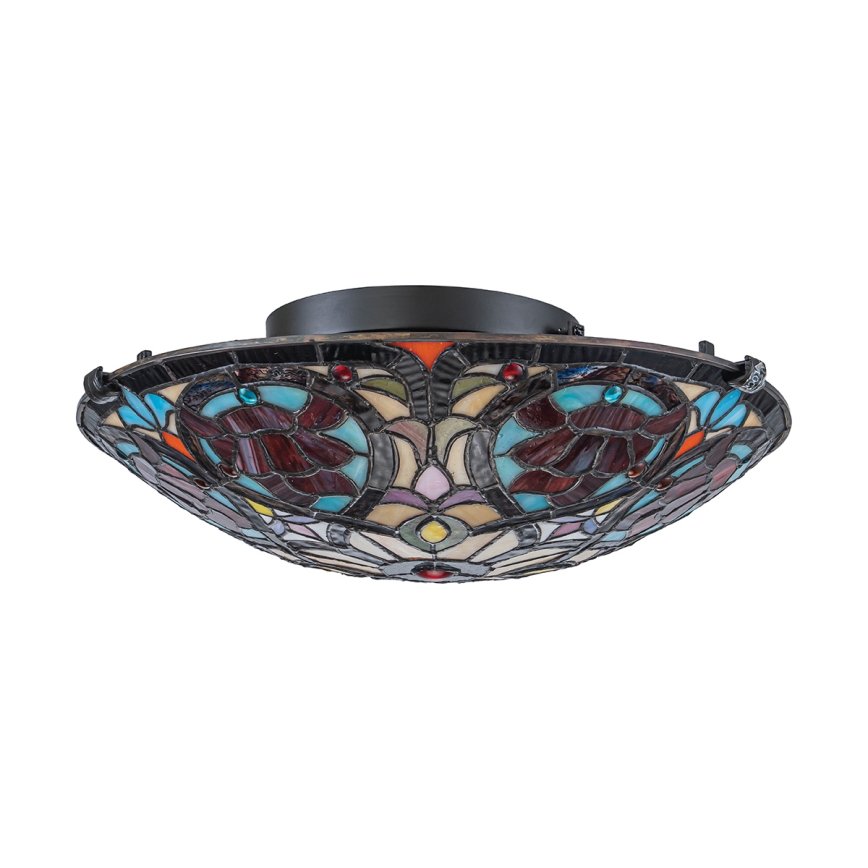 Quoizel - Lámpara de techo Tiffany LARISSA 2xE27/40W/230V Ø 41,2 cm
