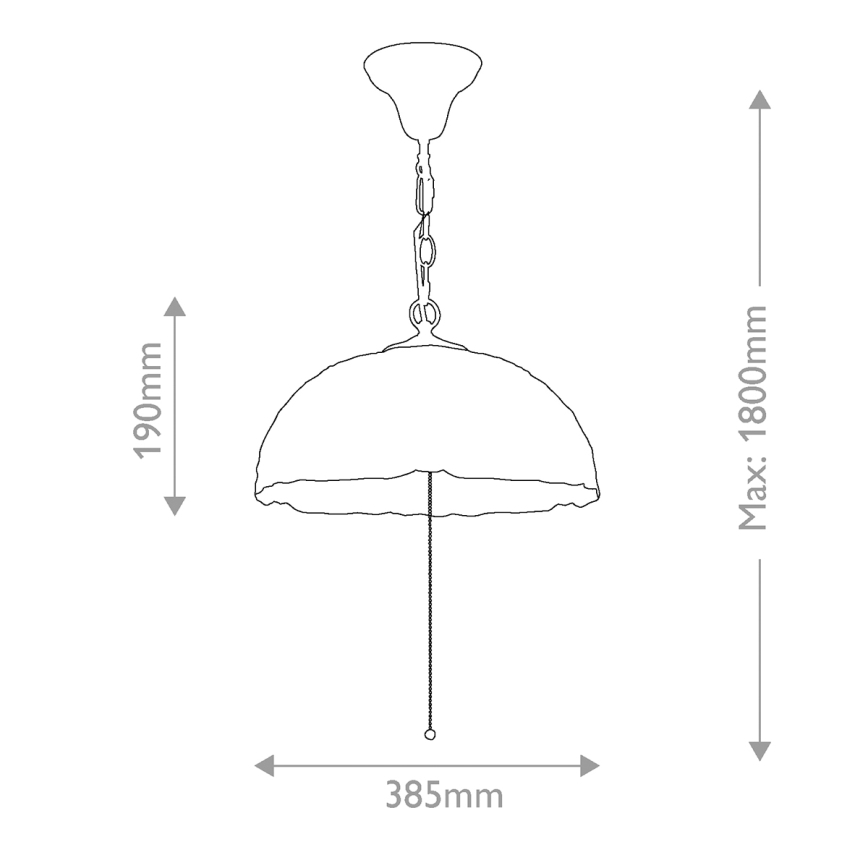 Quoizel - Lámpara colgante con cadena Tiffany LARISSA 3xE27/60W/230V Ø 38,5 cm