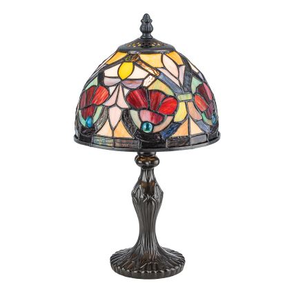 Quoizel - Lámpara de sobremesa Tiffany LARISSA 1xE14/40W/230V, diámetro 20 cm