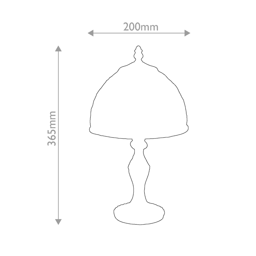 Quoizel - Lámpara de sobremesa Tiffany LARISSA 1xE14/40W/230V, diámetro 20 cm