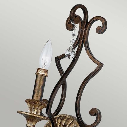Quoizel - Aplique de pared MARQUETTE 1xE14/60W/230V bronce
