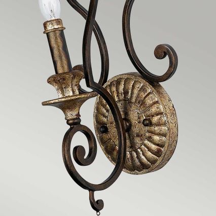 Quoizel - Aplique de pared MARQUETTE 1xE14/60W/230V bronce
