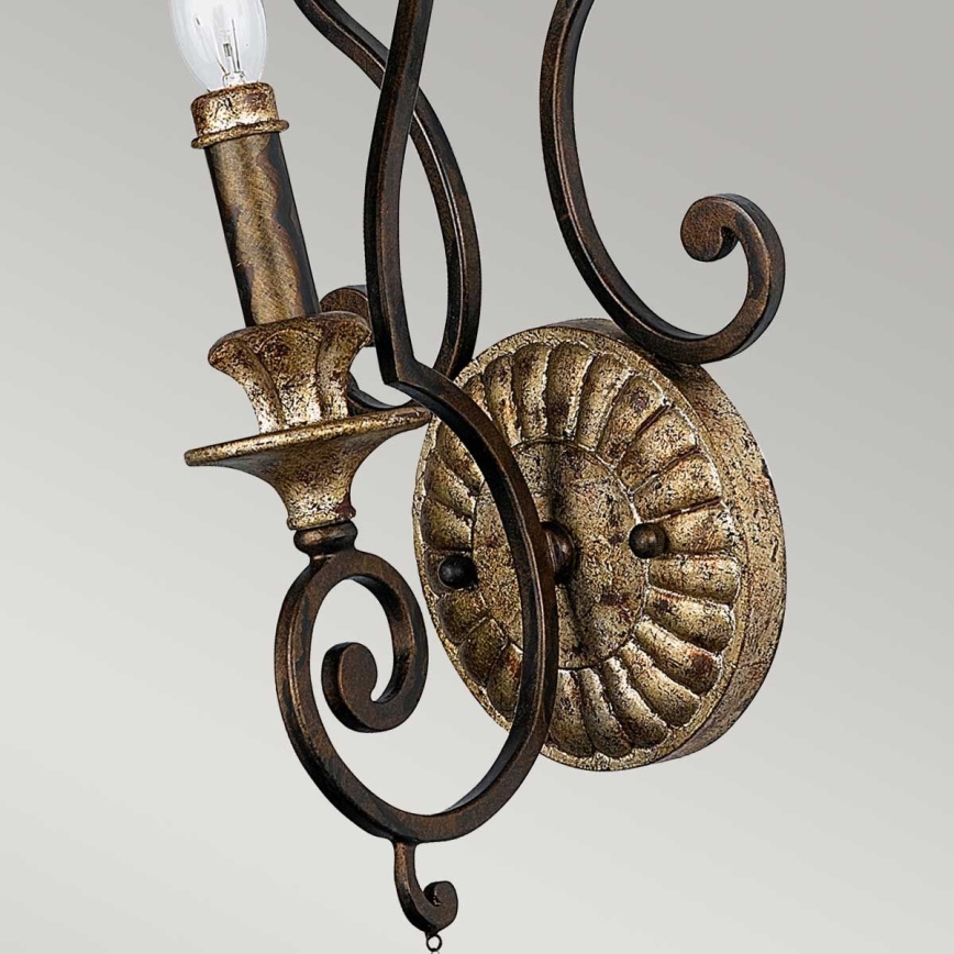 Quoizel - Aplique de pared MARQUETTE 1xE14/60W/230V bronce
