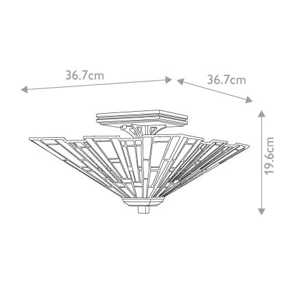 Quoizel - Lámpara de techo Tiffany MAYBECK 2xE27/60W/230V