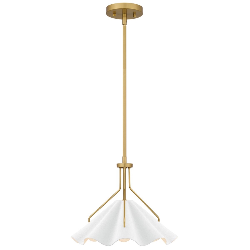 Quoizel - Lámpara colgante MEJIA 1xE27/60W/230V diá. 35,6 cm latón