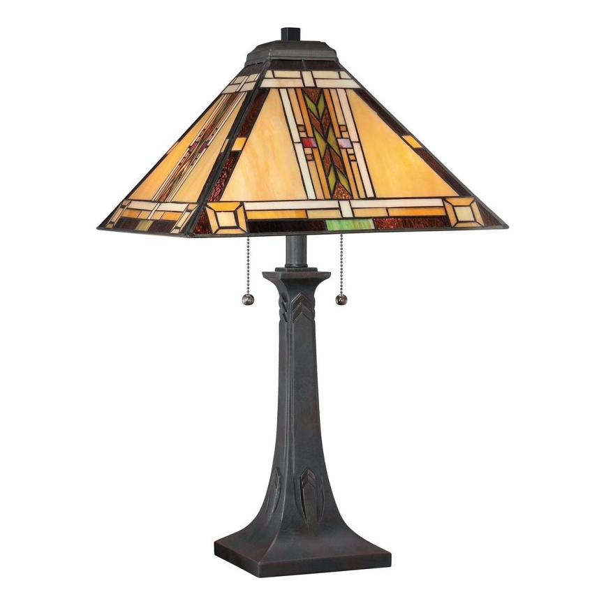 Quoizel - Lámpara de mesa Tiffany NAVAJO 2xE27/60W/230V