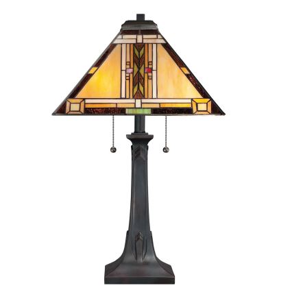 Quoizel - Lámpara de mesa Tiffany NAVAJO 2xE27/60W/230V
