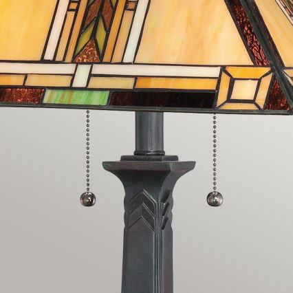 Quoizel - Lámpara de mesa Tiffany NAVAJO 2xE27/60W/230V