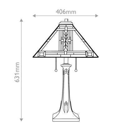 Quoizel - Lámpara de mesa Tiffany NAVAJO 2xE27/60W/230V