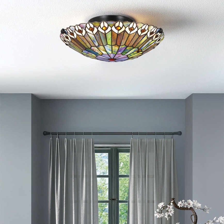 Quoizel - Lámpara de techo Tiffany WATKINS 2xE27/60W/230V Ø 42 cm