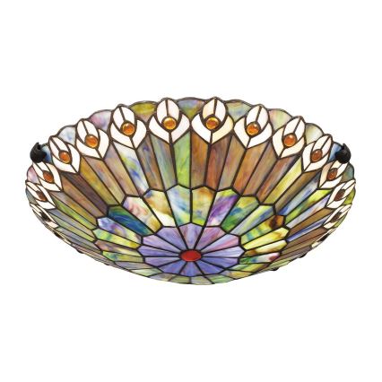 Quoizel - Lámpara de techo Tiffany WATKINS 2xE27/60W/230V Ø 42 cm