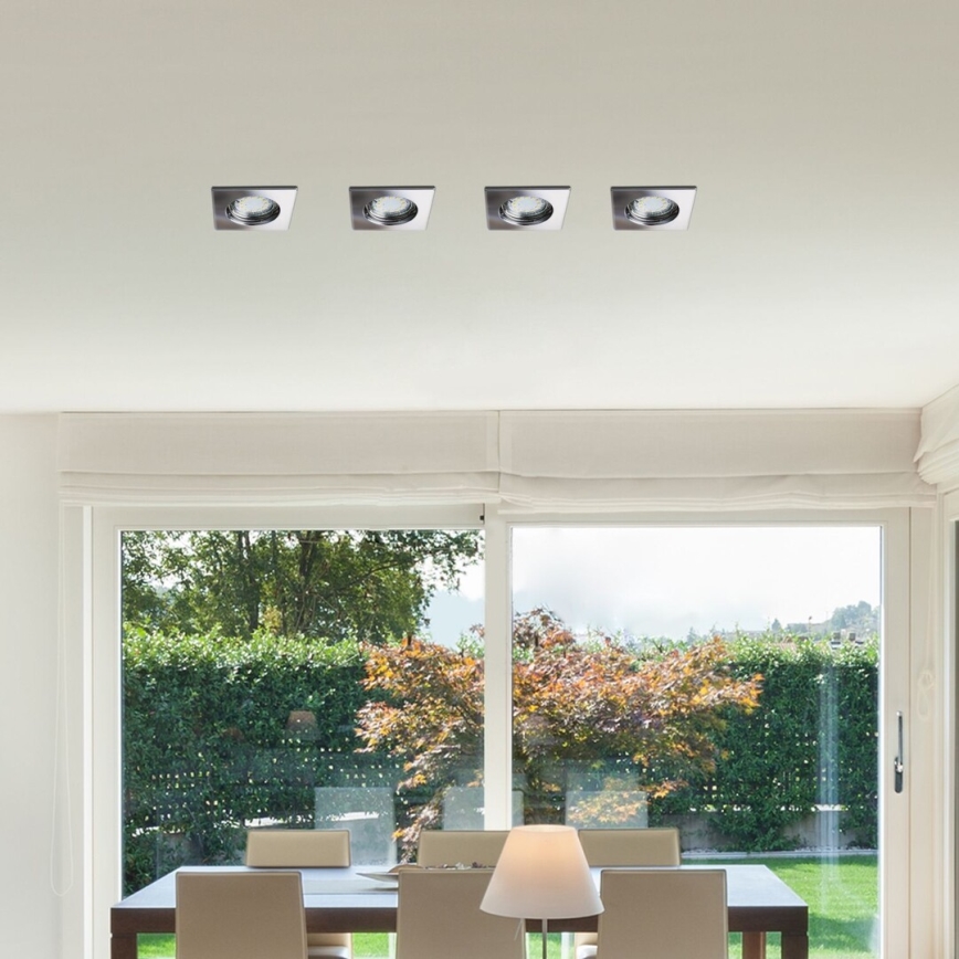Rabalux - Juego de 3 focos LED empotrables para baño 1xGU10/3W/230V IP44